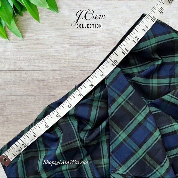 J.Crew NWT evergreen tartan ruffle midi/maxi skirt *shop@iamwarrior - Picture 7 of 11